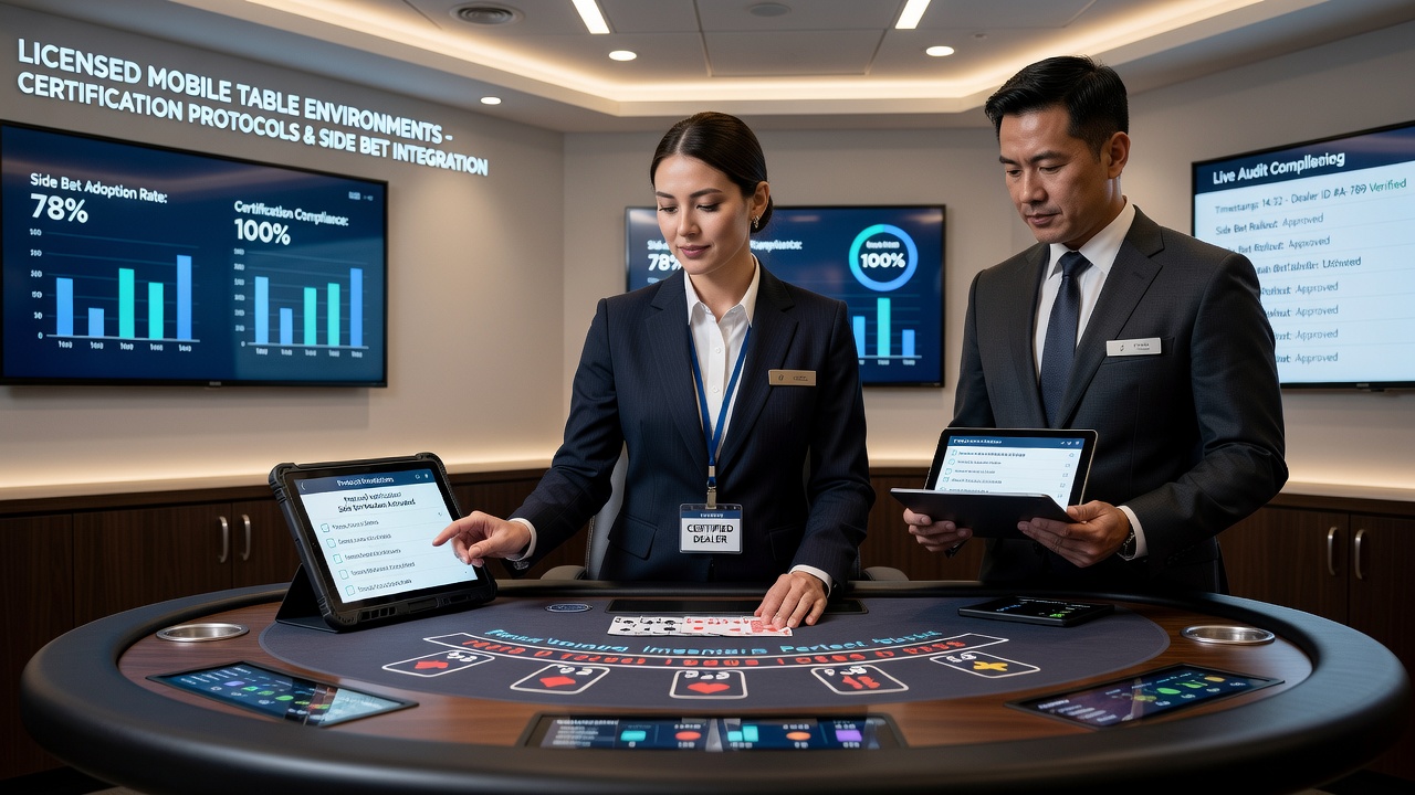 Mobile Live-Tischspiele mit zertifizierten Dealern und Side-Bet-Optionen