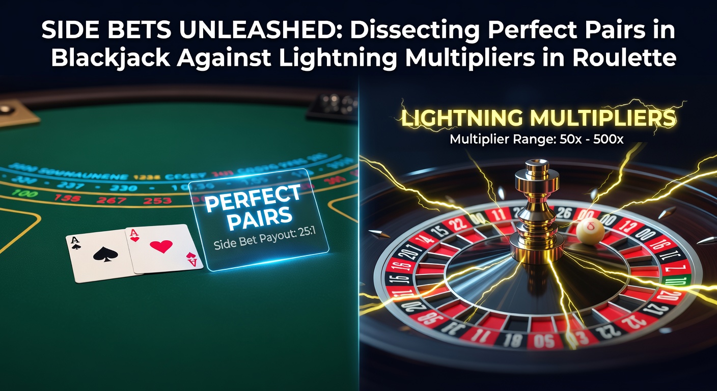 Vergleichstabelle mit Perfect Pairs Auszahlungen und Lightning Roulette Multiplikatoren, inklusive Blitz-Effekten und Kartenpaaren